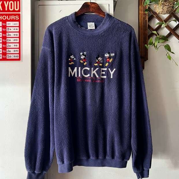 [L]90's 디즈니 Made in USA 미키마우스 타올 스웻셔츠