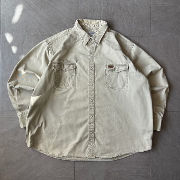 칼하트 오리지널 베이지 웨스턴 긴팔 셔츠
