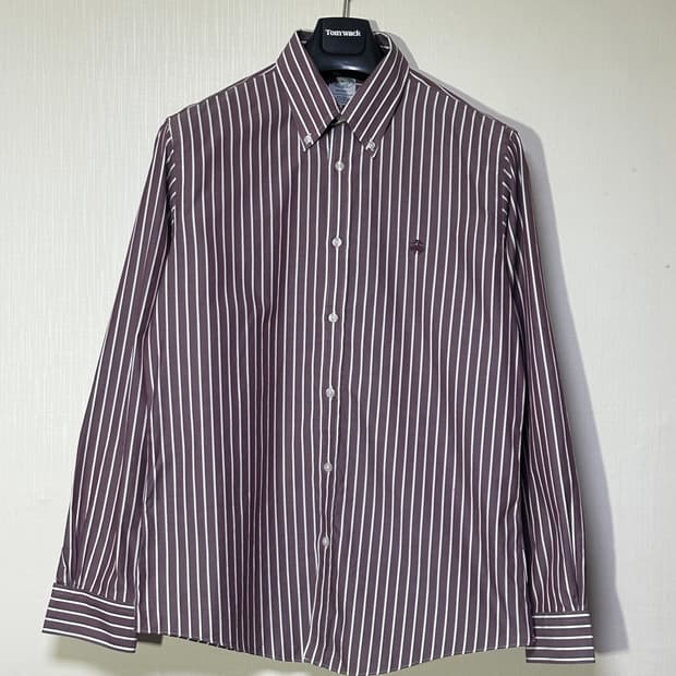 새상품급)브룩스브라더스 수피마코튼 스트라이프 셔츠M/100/리젠트핏