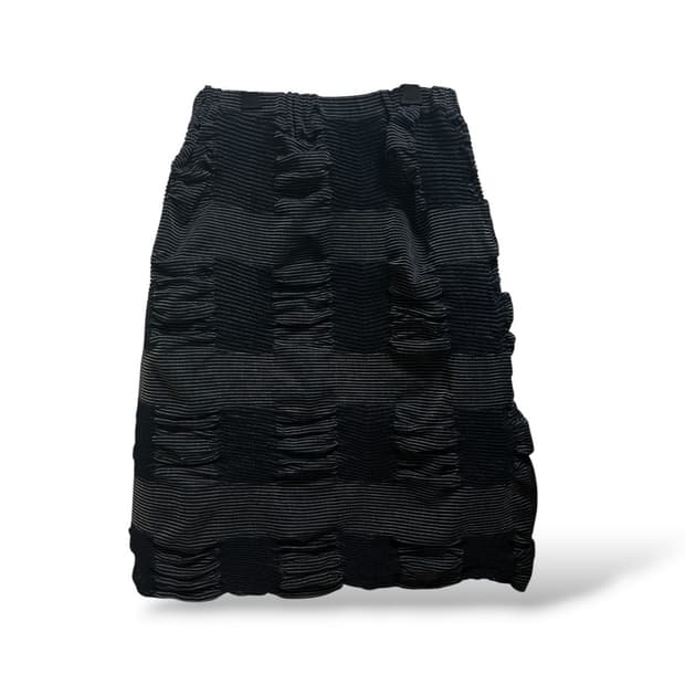 rare) 90 issey miyake 이세이미야케 체크 셔링 스커트