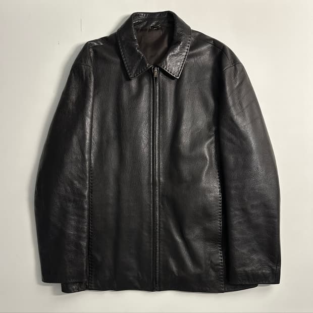 양가죽 Lambskin stitch jacket 가죽자켓