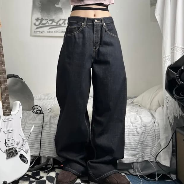 ootj 데님 와이드팬츠