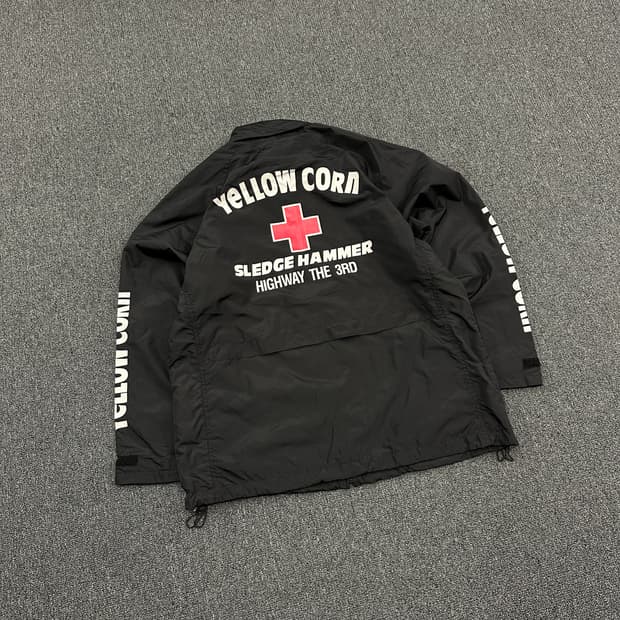 LL) 옐로우콘 후면 로고 프린팅 레이싱 바람막이