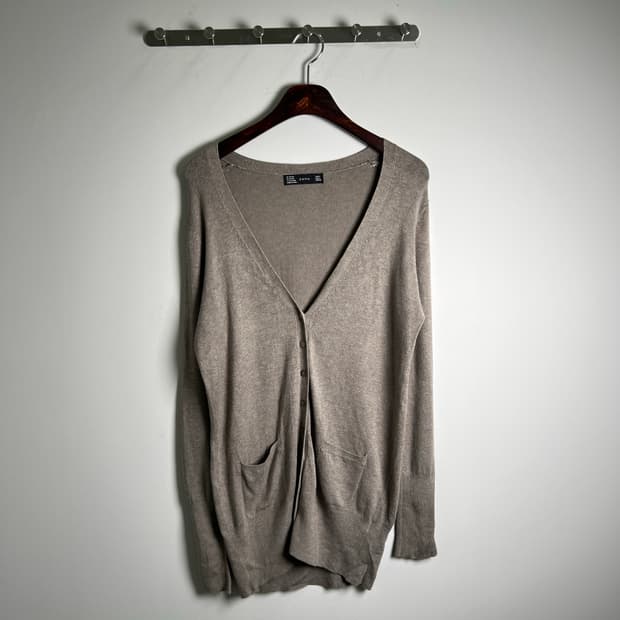 ZARA 자라 브이넥 니트 가디건 L