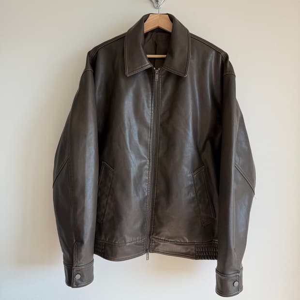 [XXL]Pre owned 에코레더 자켓