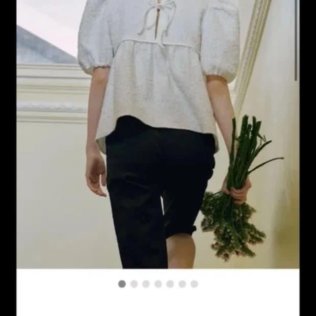 보카바카 볼륨 리본 블라우스 새상품