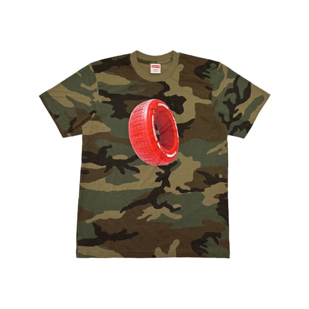 슈프림 타이어 카모 티셔츠