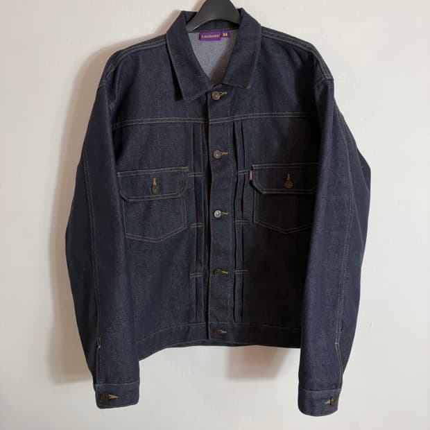 LAUGHER 데님 트러커 딥블루 자켓(M)