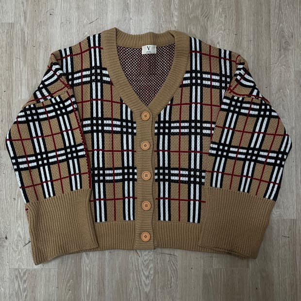 빅토리아 오버사이즈 멀티체크 가디건 FREE