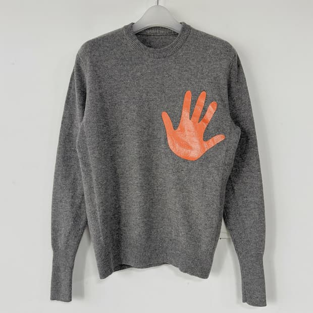 HOPE 핸드프린팅 울 니트