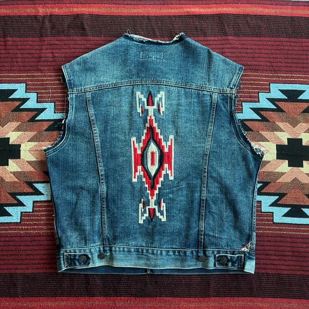 데님엔서플라이 치마요 데님 베스트 자켓 Denim & Supply