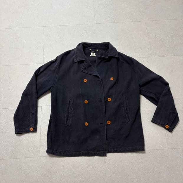 90s CP Company 더블 브레스티드 피코트 네이비