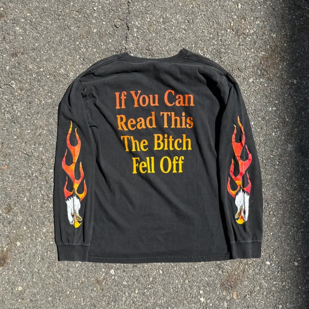 🇺🇸 90s Eagle Flame Biker Long Sleeve