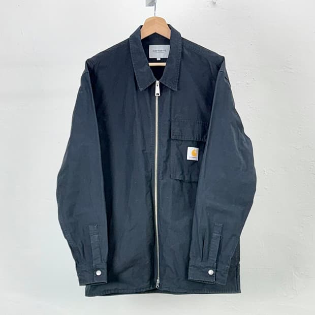 칼하트 wip 블랙 랜더 코튼 셔츠 자켓