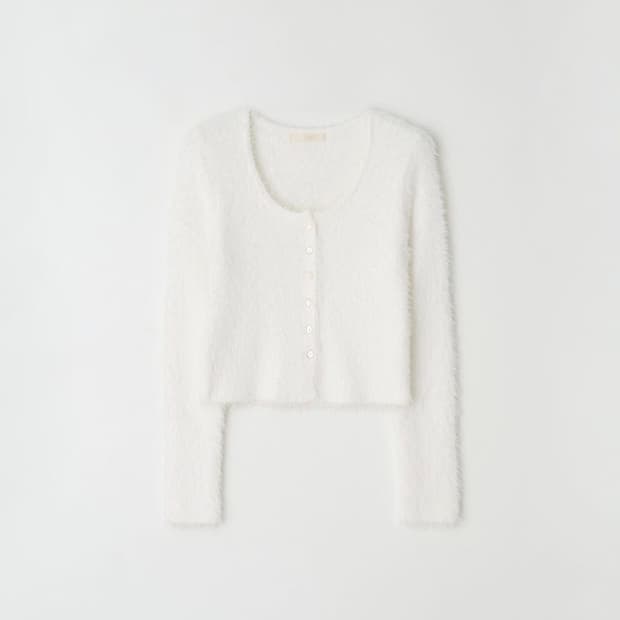 leeds 리즈 더위시 윈터 베이스 슬림 가디건 아이보리