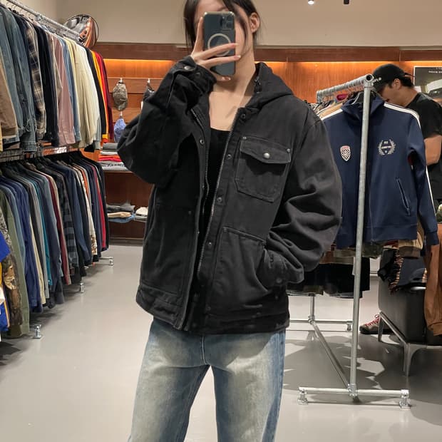 빈티지 후드 워크 자켓   