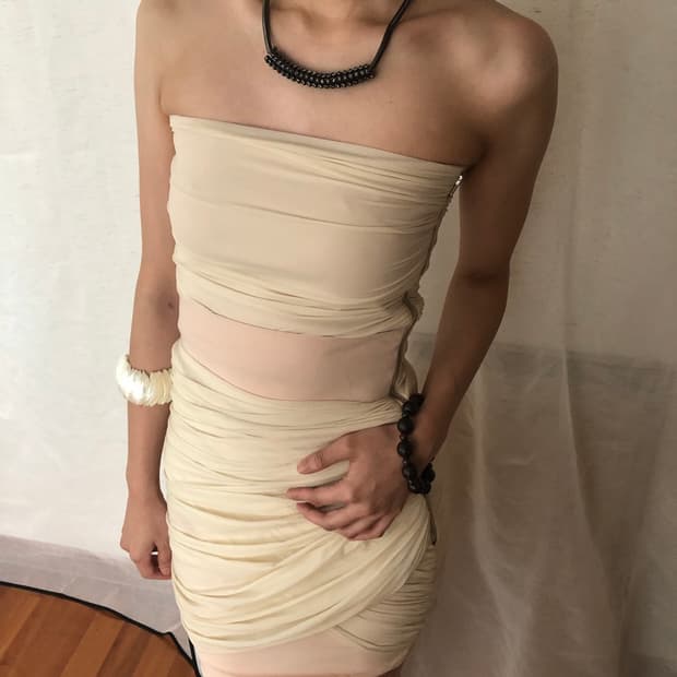 drape mini dress