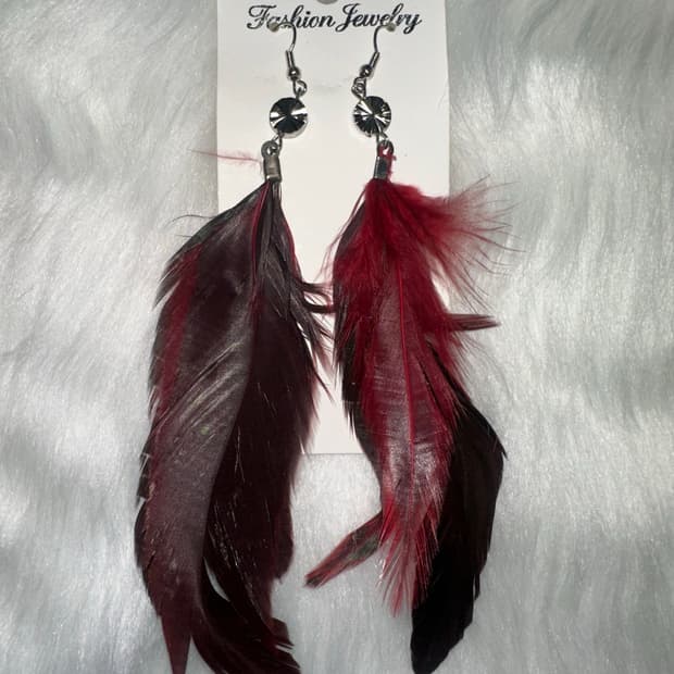 고스펑크 오리엔탈 깃털 귀걸이