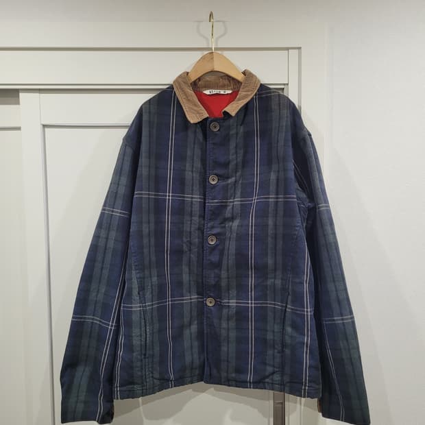 45RPM 코튼 체크 워크 자켓 (105)