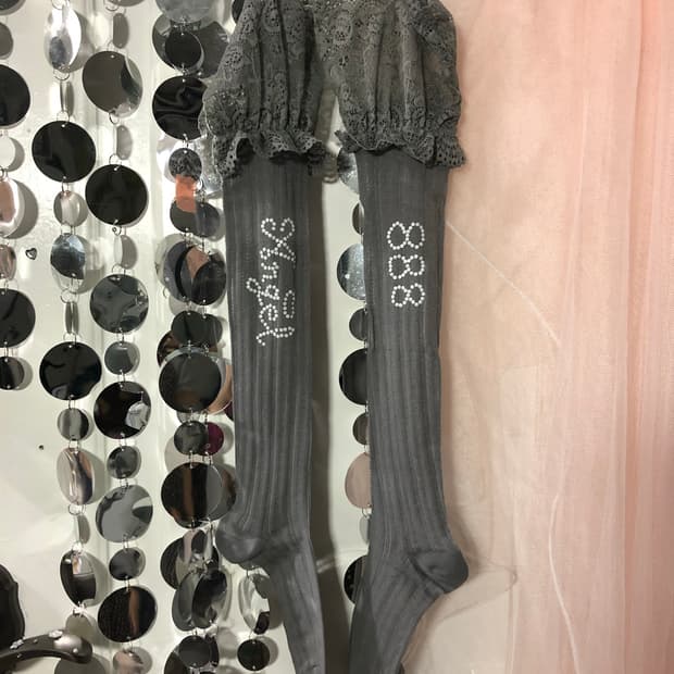 gray angel 888 knee socks
