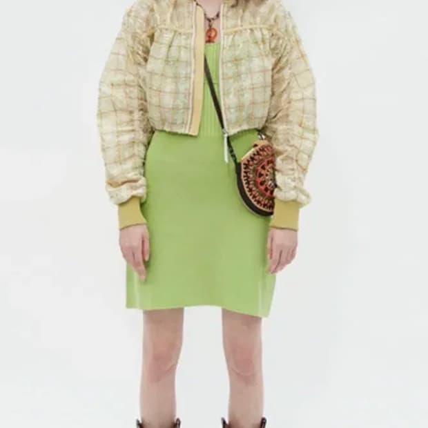 앤더슨벨 ADIA SEE-THROUGH SEERSUCKER BOMBER