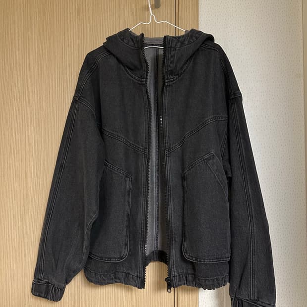 에잇세컨즈 후드 블루종 자켓 애쉬데님 m사이즈 정가 89,900원