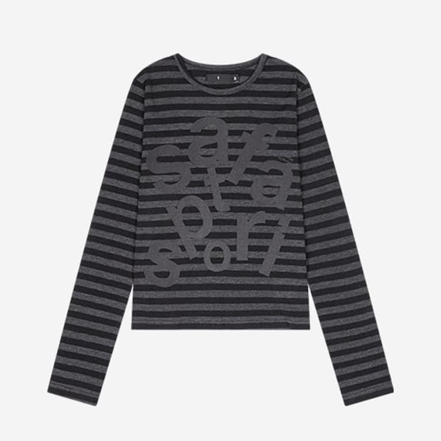 사파리스팟 스트라이프 보더티 블랙 1사이즈