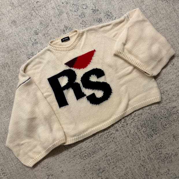 라프시몬스 크롭 니트