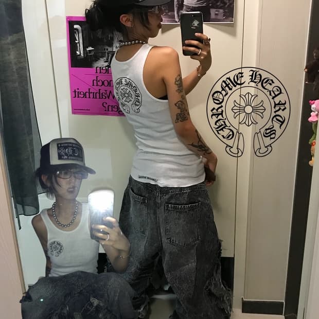 < Chrome Hearts Horseshoe Tank Top White