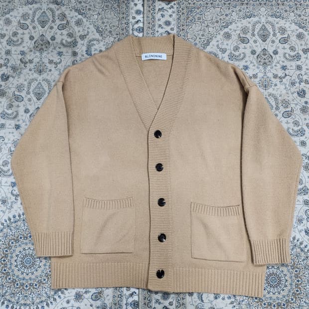 블론드나인 베이지색 가디건 2XL