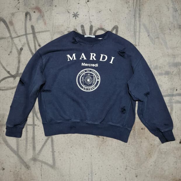 MARDI destroyed sweat shirts
