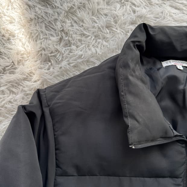 US POLO ASSN 일본빈티지 숏 패딩 폴로 빈티지패딩 L 100