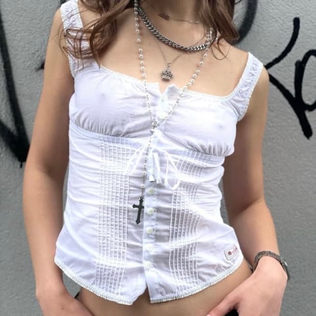 스컬프터 핀턱 라운지 슬리브리스