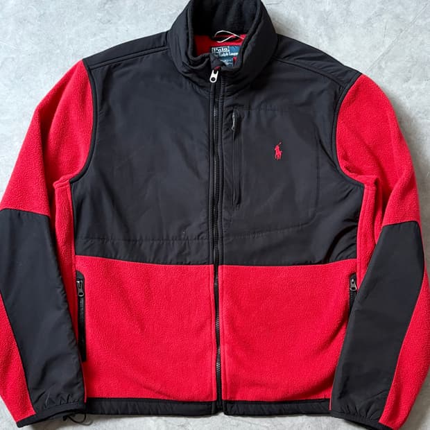 Polo 폴로 랄프로렌 레드컬러 데날리 플리스 자켓