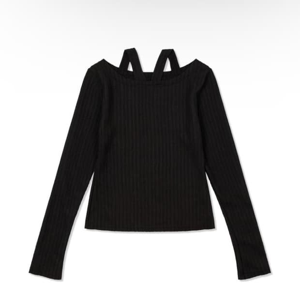 유제 리버시블 보트넥 탑 S