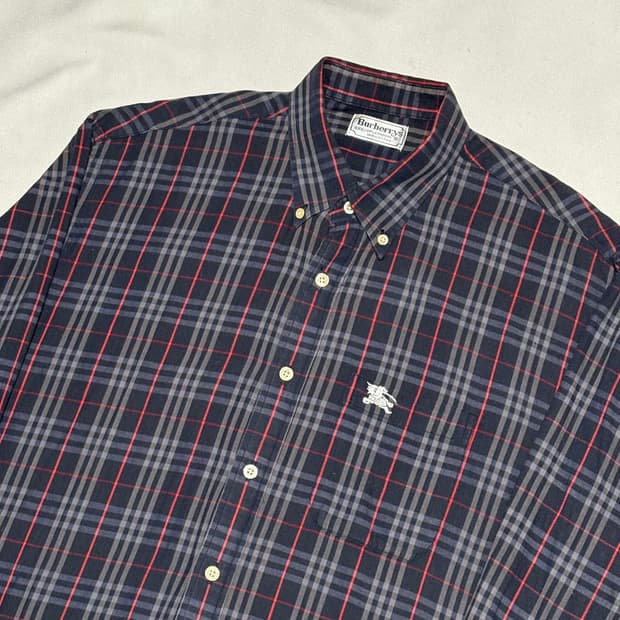 XL 버버리 네이비 노바체크 셔츠