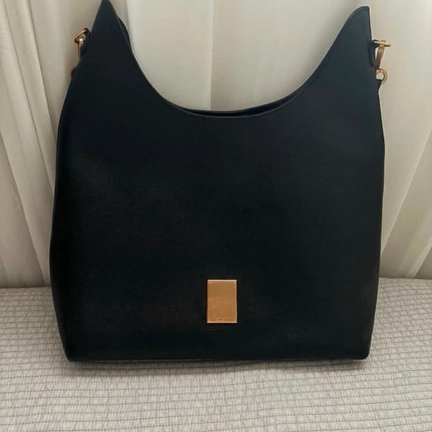 (정품) 쿠론 소가죽 숄더백 블랙