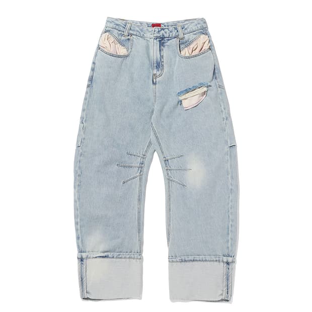 미스치프 LAZY DROP JEAN_LIGHT BLUE