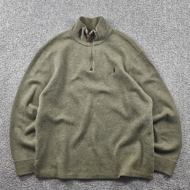 폴로랄프로렌 코튼 하이 넥 하프 집업 니트 ( L ) / 10821