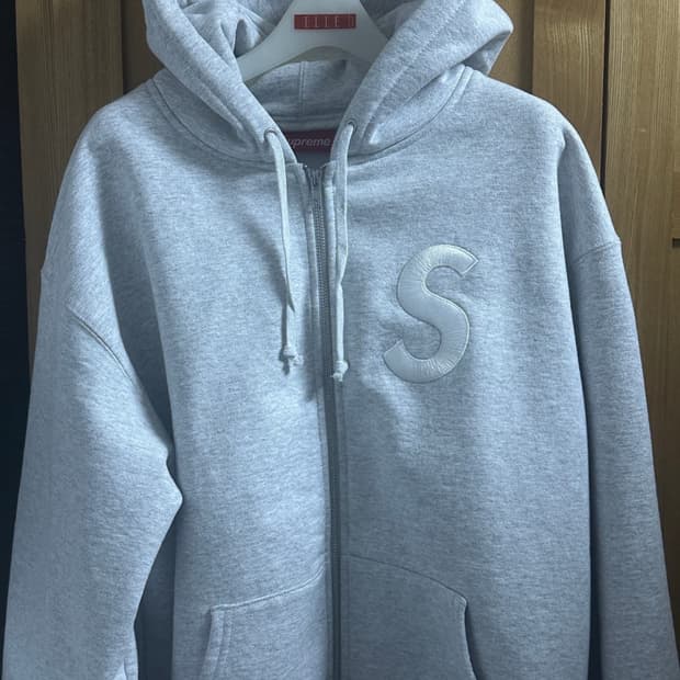슈프림 후드집업 s로고 L