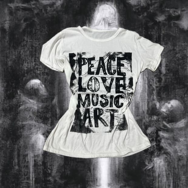 Punk printing long t-shirt