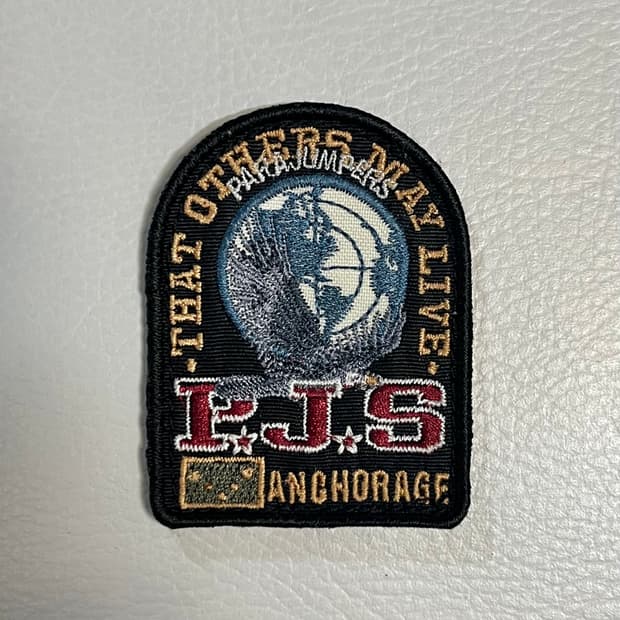 정품) 파라점퍼스 와펜 새상품 벨크로 패치 블랙 로고 마크