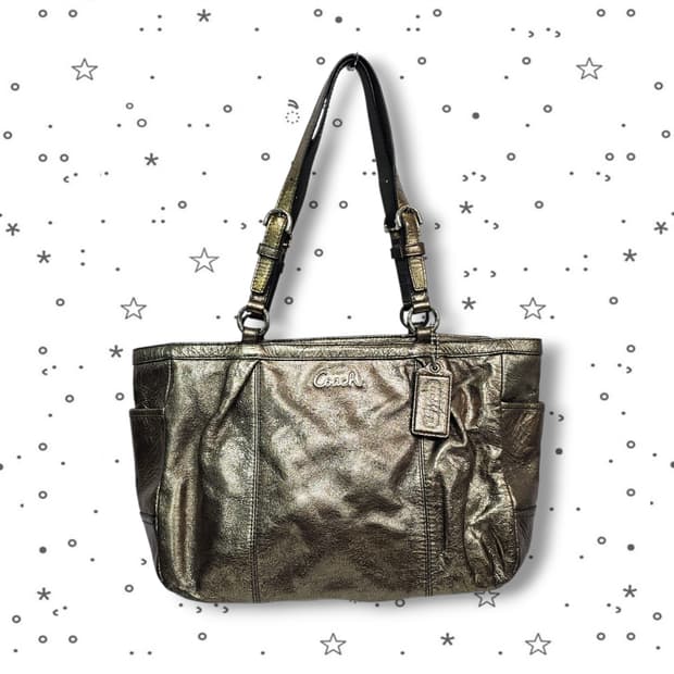 Coach 코치 메탈릭 토트백