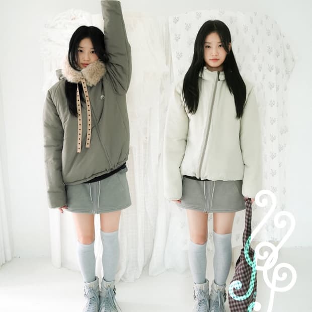 인앤양인하모니 리버시블 패딩 피스타치오&모카