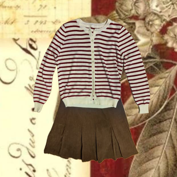 2p 모리걸 빈티지 코디 set