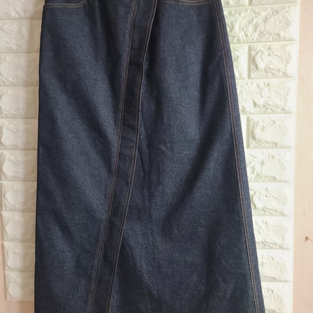 벨트장식 데님 롱 스커트(26)