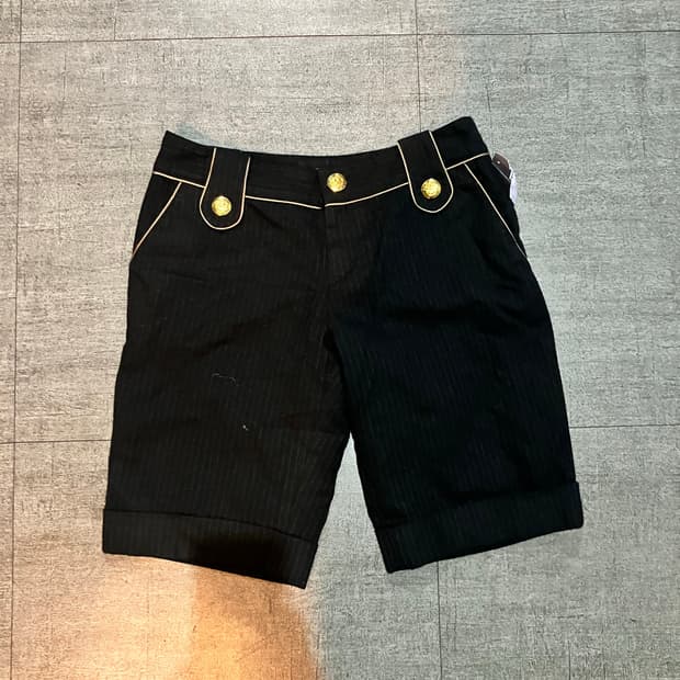 일본빈티지 Dgnace 핀터깔y2k 보헤미안 금장 하프팬츠반바지