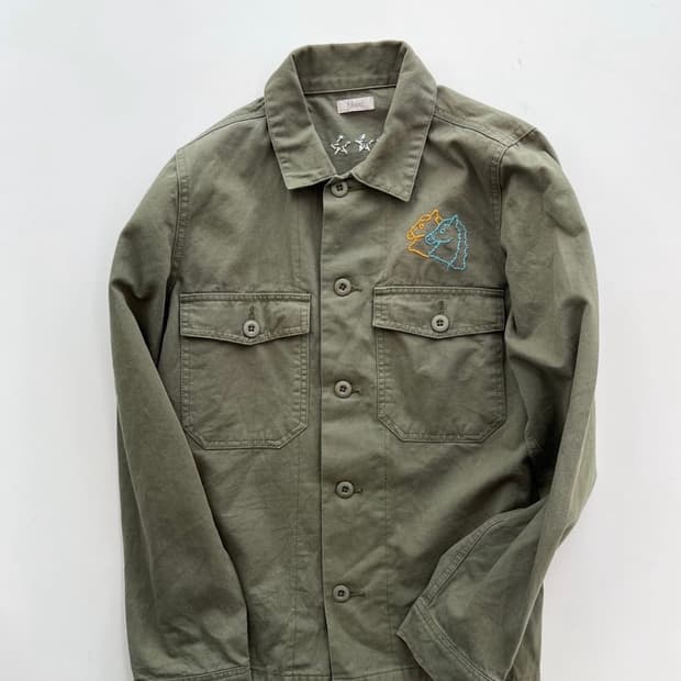 자수 워크 자켓