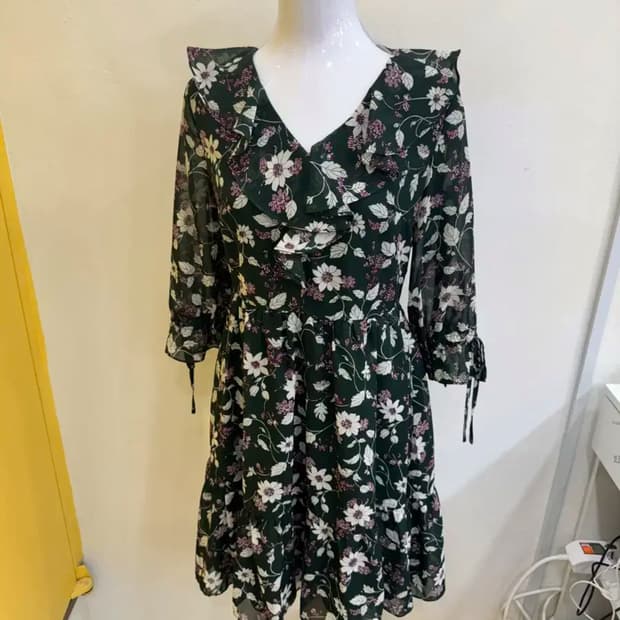 vtg 플라워 프릴 원피스 