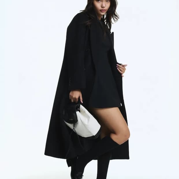 새상품 / 글로니 G WOOL COAT - LONG (BLACK)